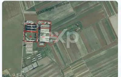 Teren industrial intravilan – 12 ha – toate utilitățile – Teiu, Argeș